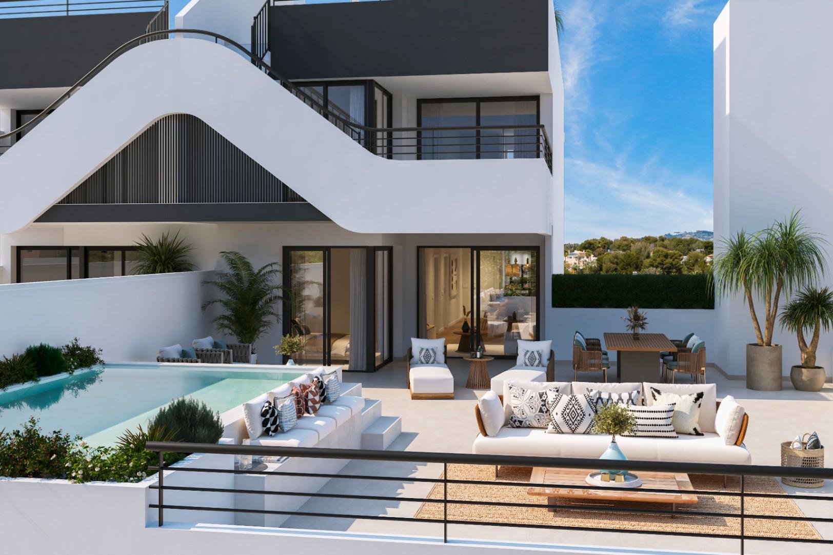 1407DA - Appartements contemporains avec espaces extérieurs privés dans un cadre paisible et en hauteur.