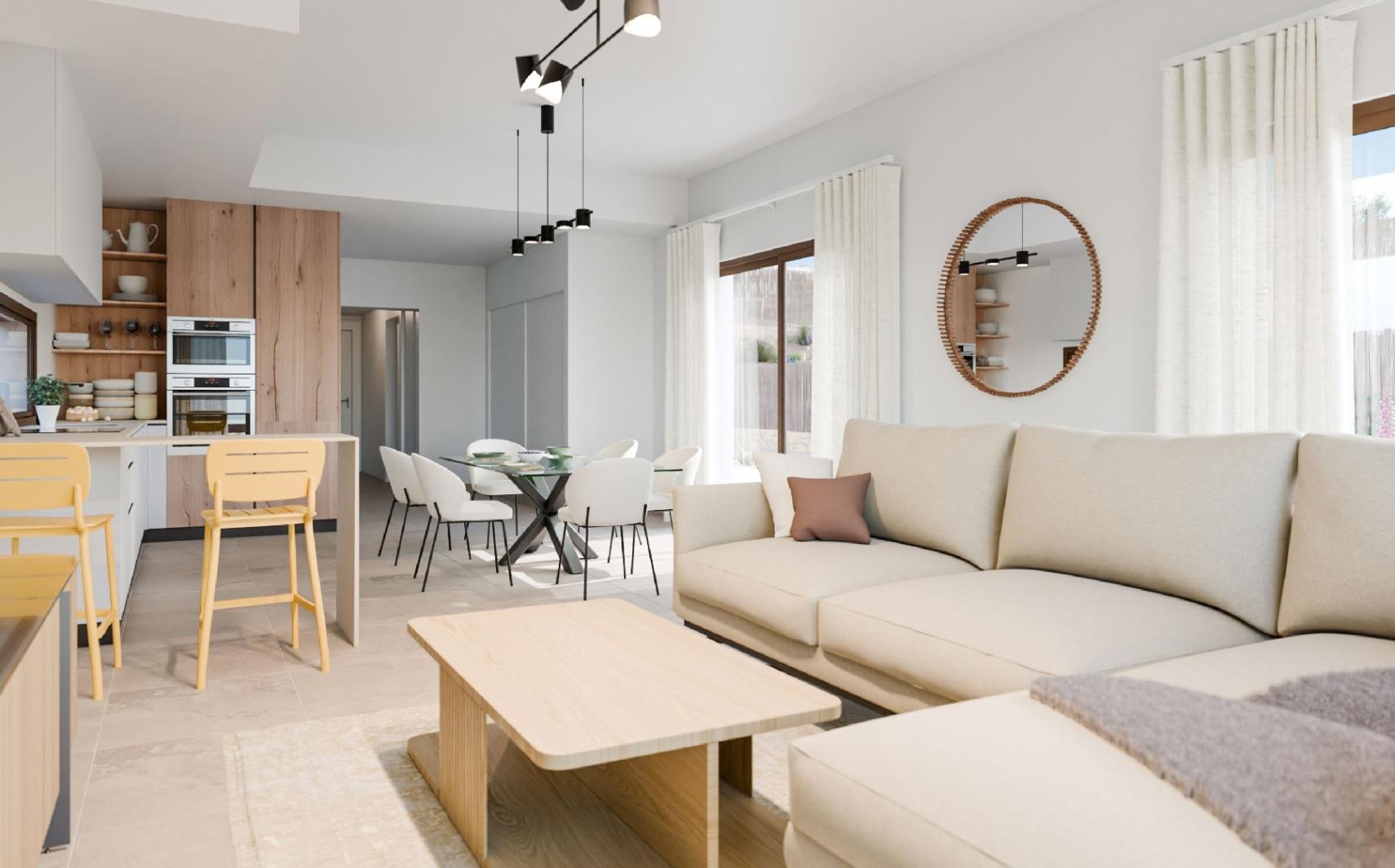 1424DA - Nuevas villas de 3 dormitorios con vistas al mar y a la montaña en un entorno elevado de Finestrat