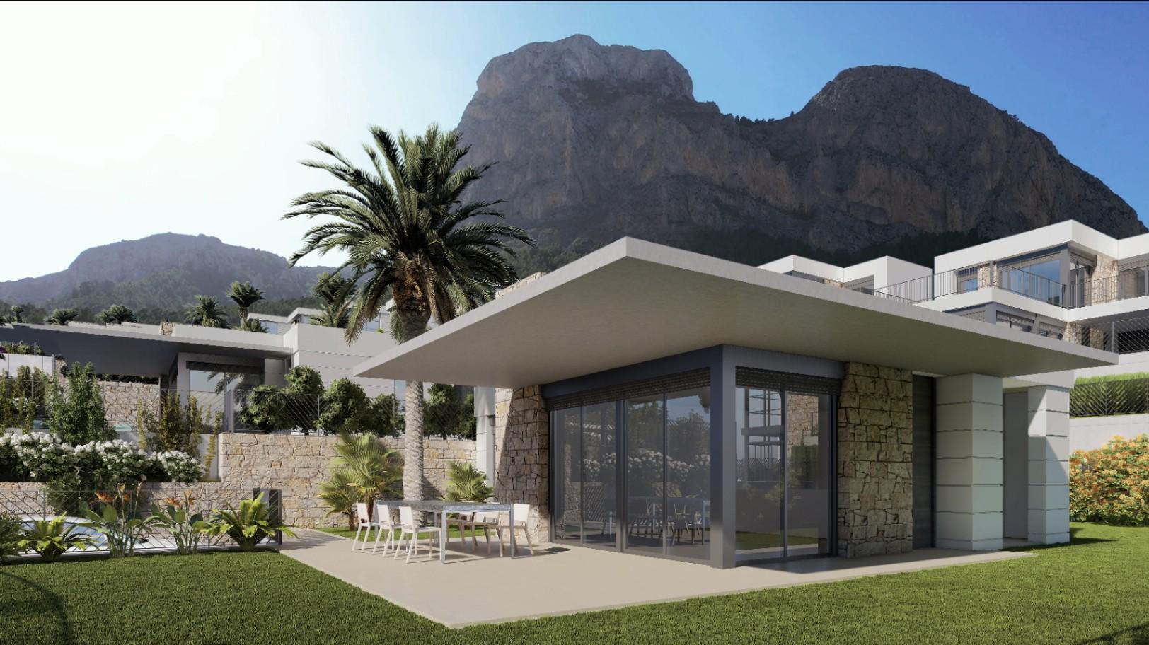 1432DA - Villa de plain-pied avec grand espace de vie et piscine privée à Polop.