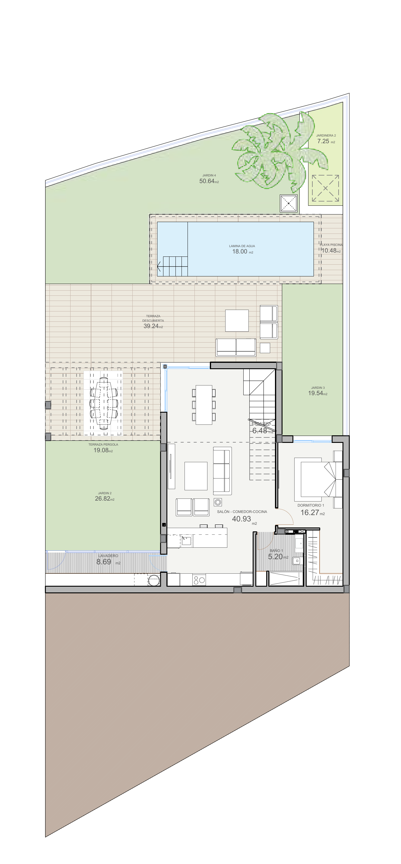1435DA - Villa moderne avec trois chambres et espace de vie supplémentaire à Polop.