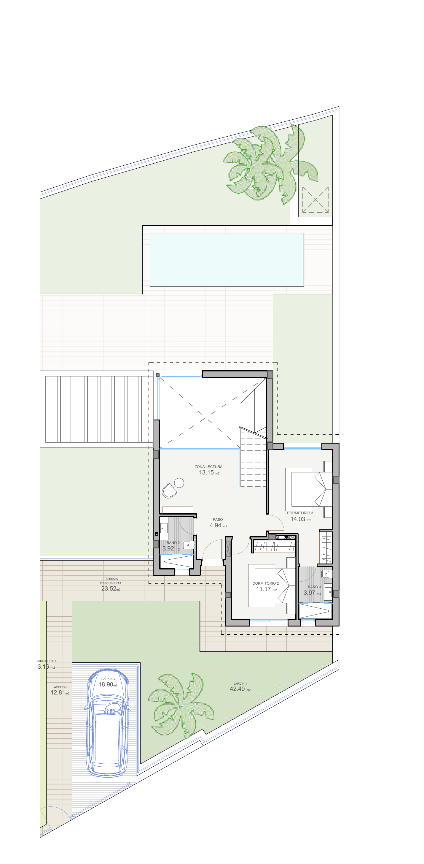 1435DA - Villa moderne avec trois chambres et espace de vie supplémentaire à Polop.