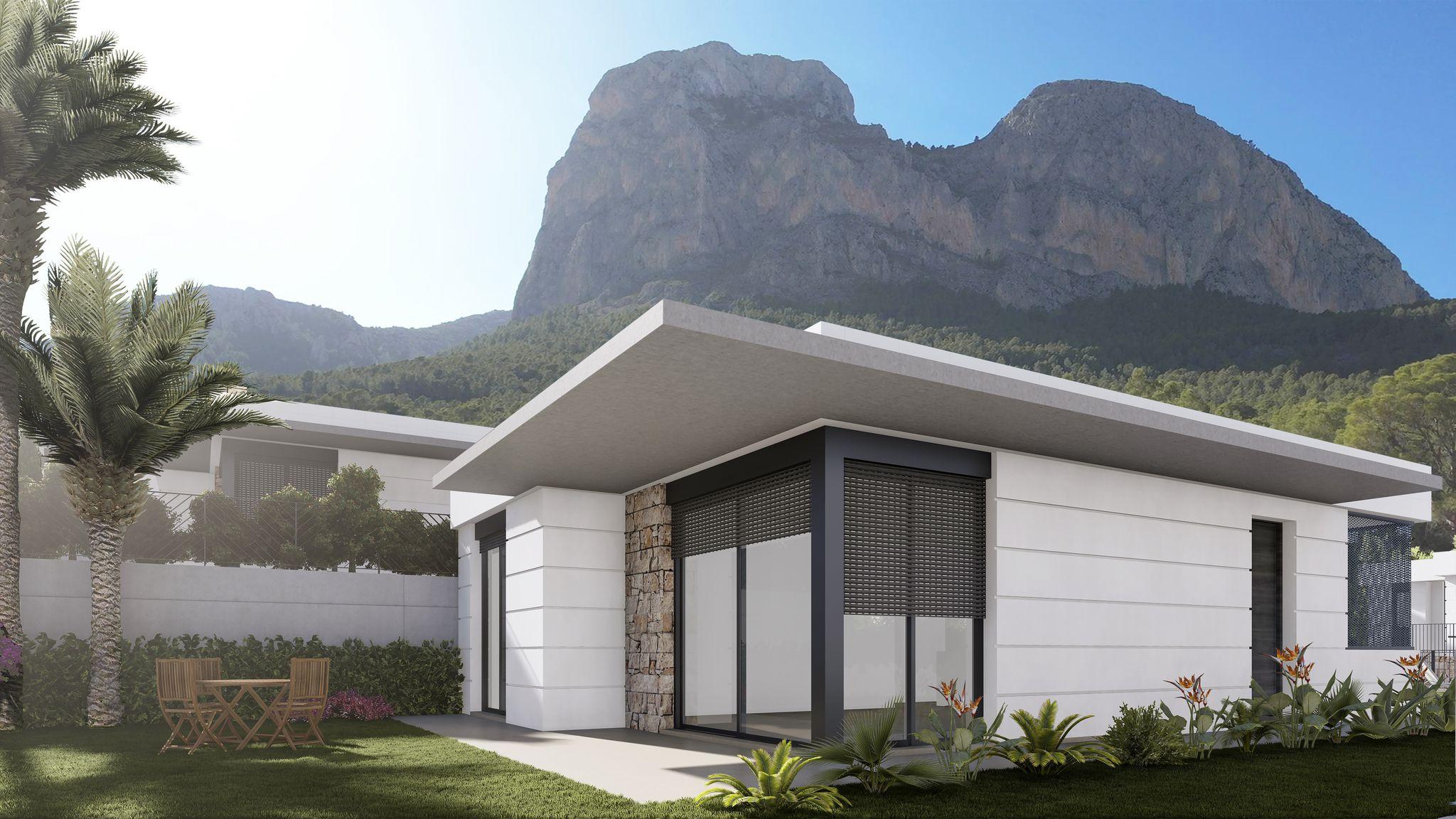 1436DA - Villa neuve de plain-pied avec piscine privée à Polop