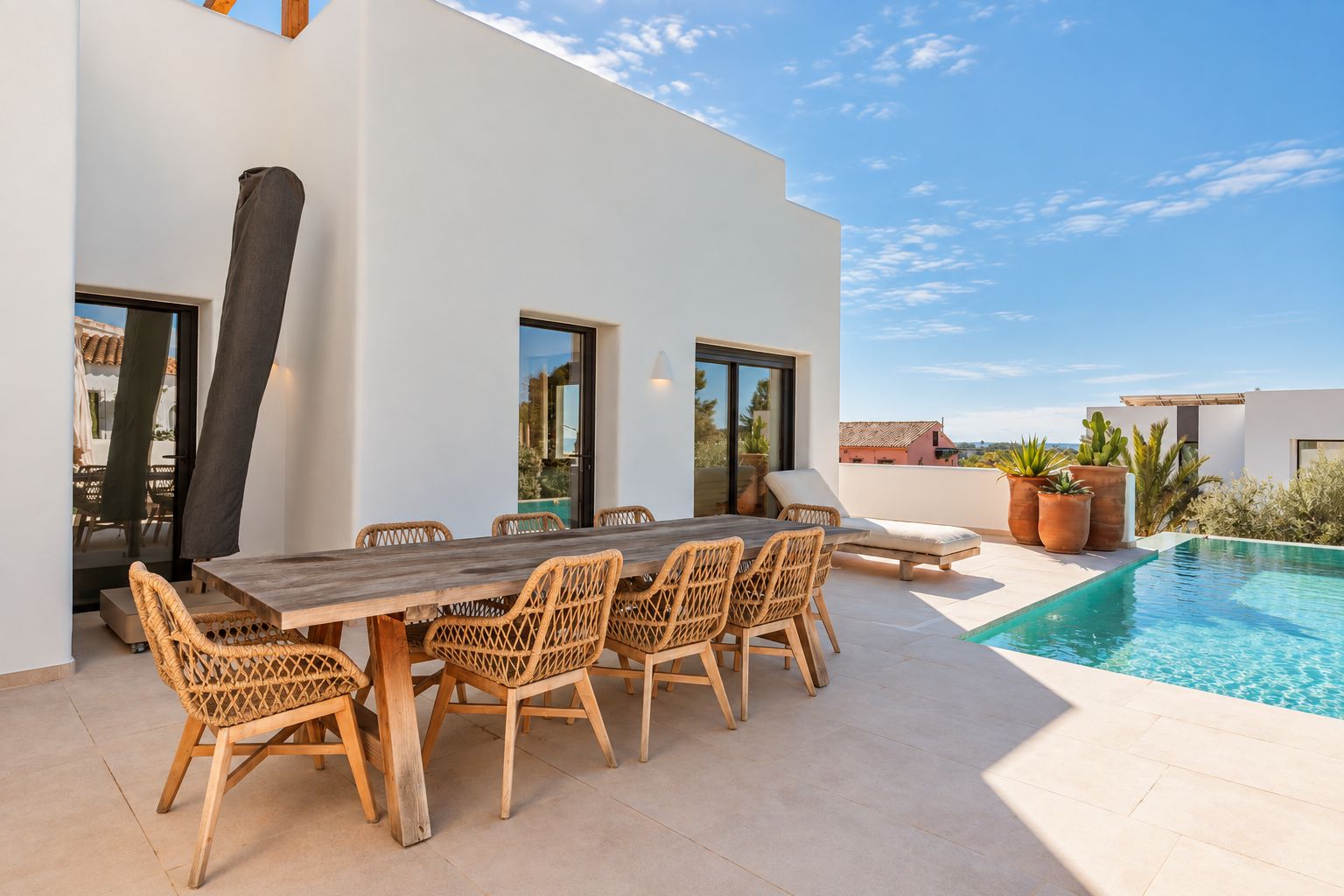 12704DA - Ibiza Style Luxury Villa in Moraira — Mediterranean Elegance Just 1 km from the Sea