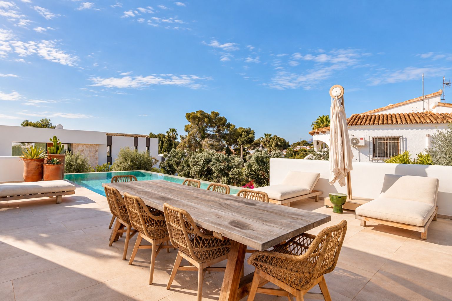 12704DA - Ibiza Style Luxury Villa in Moraira — Mediterranean Elegance Just 1 km from the Sea