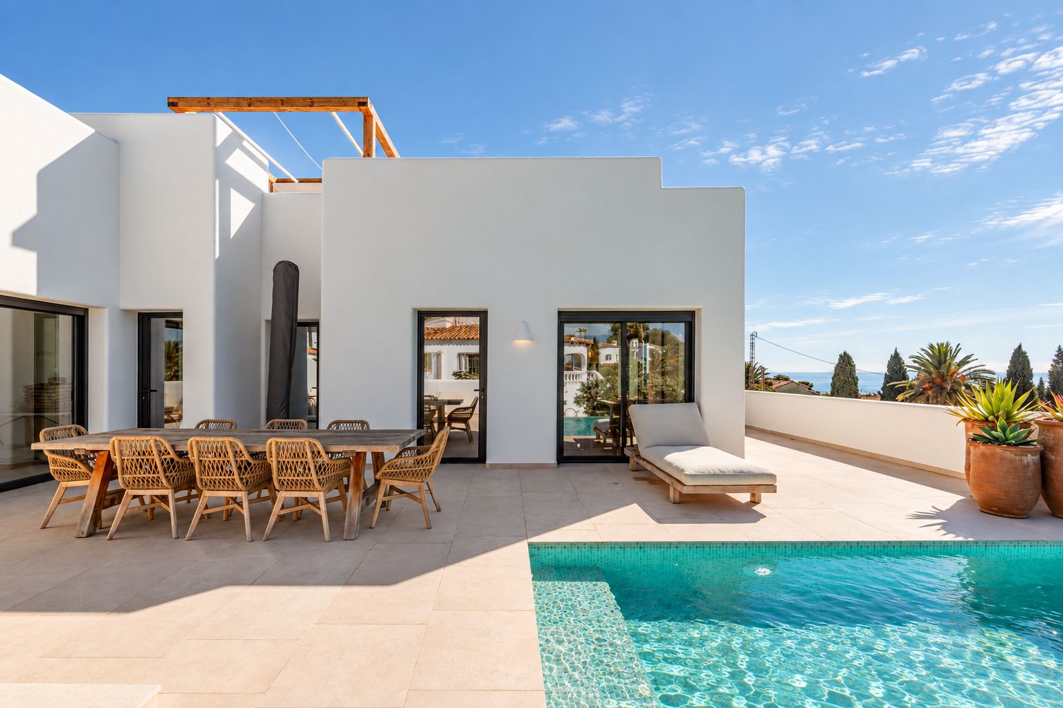 12704DA - Ibiza Style Luxury Villa in Moraira — Mediterranean Elegance Just 1 km from the Sea