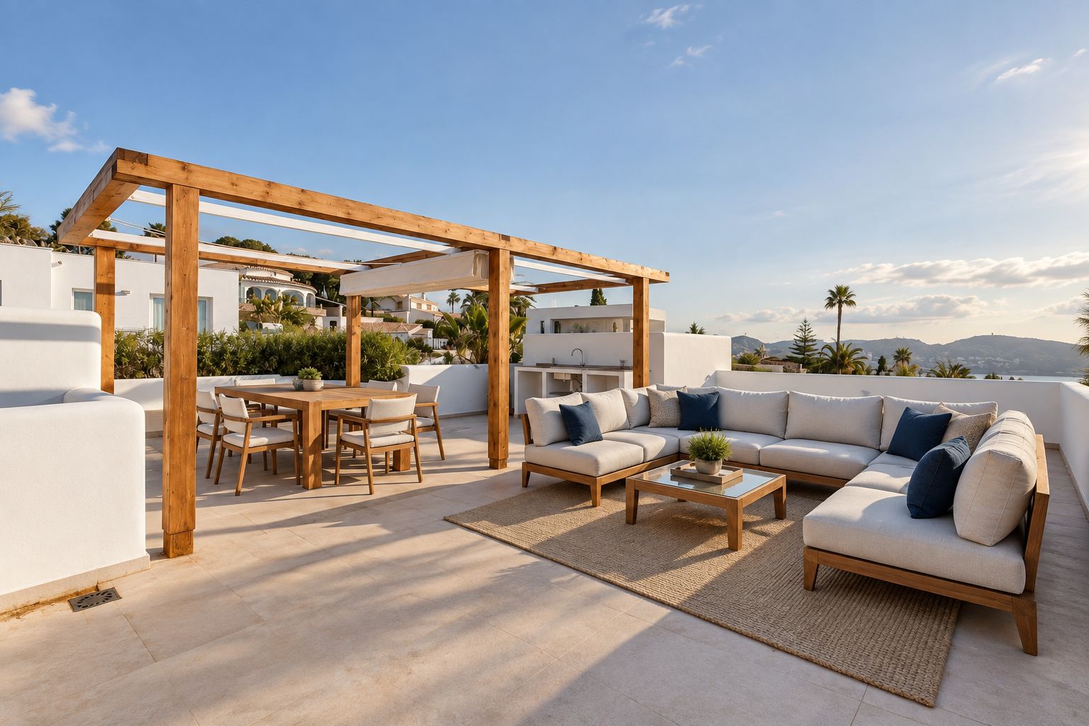 12704DA - Ibiza Style Luxury Villa in Moraira — Mediterranean Elegance Just 1 km from the Sea