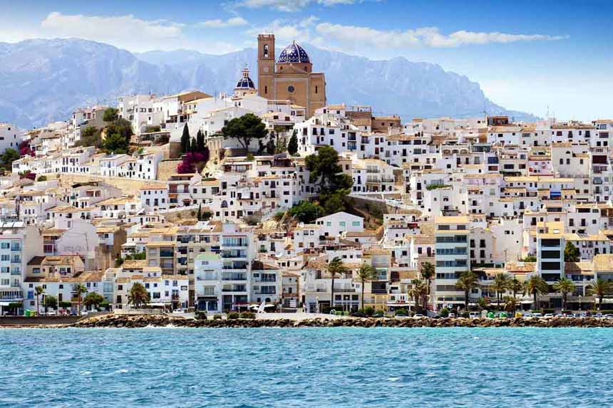 Panoramic View of Altea in the Costa Blanca