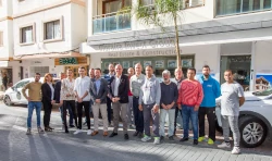 Construction team with our estate agents in Moraira, together at the office