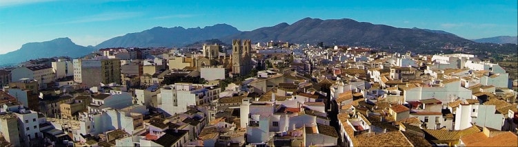 Complete aerial view of Benissa