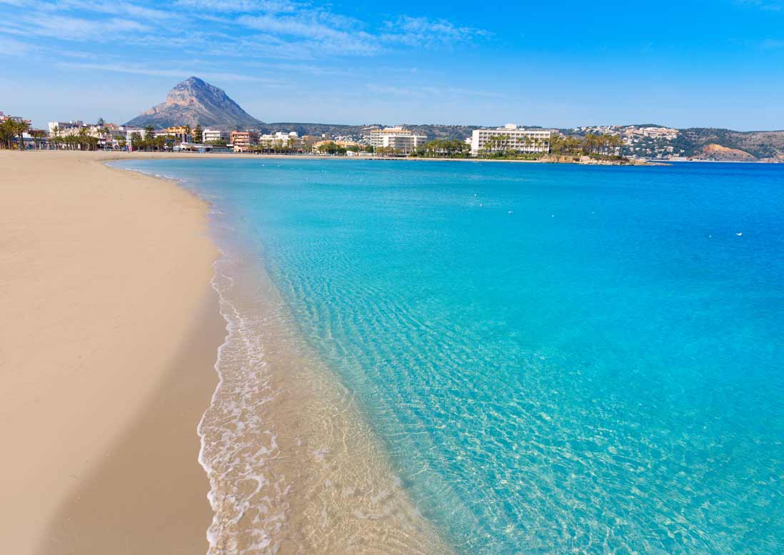 Most known beach of Javea